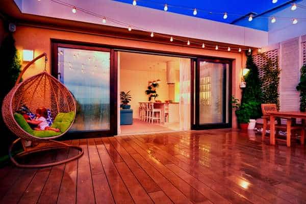Decorate The Balcony With Hanging Lights
